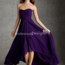 high-low-chiffon-strapless-purple-sleeveless-a-line-bridesmaid-dress